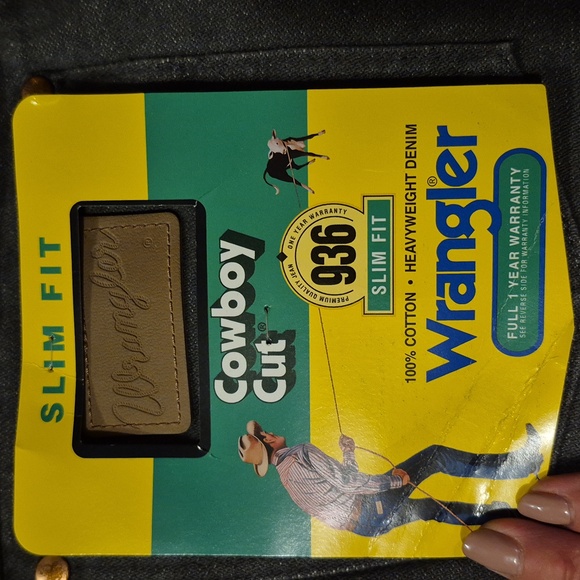 Wrangler Slim Fit Cowboy Cut Sz 38 X 36 Gray NWT - Picture 6 of 9